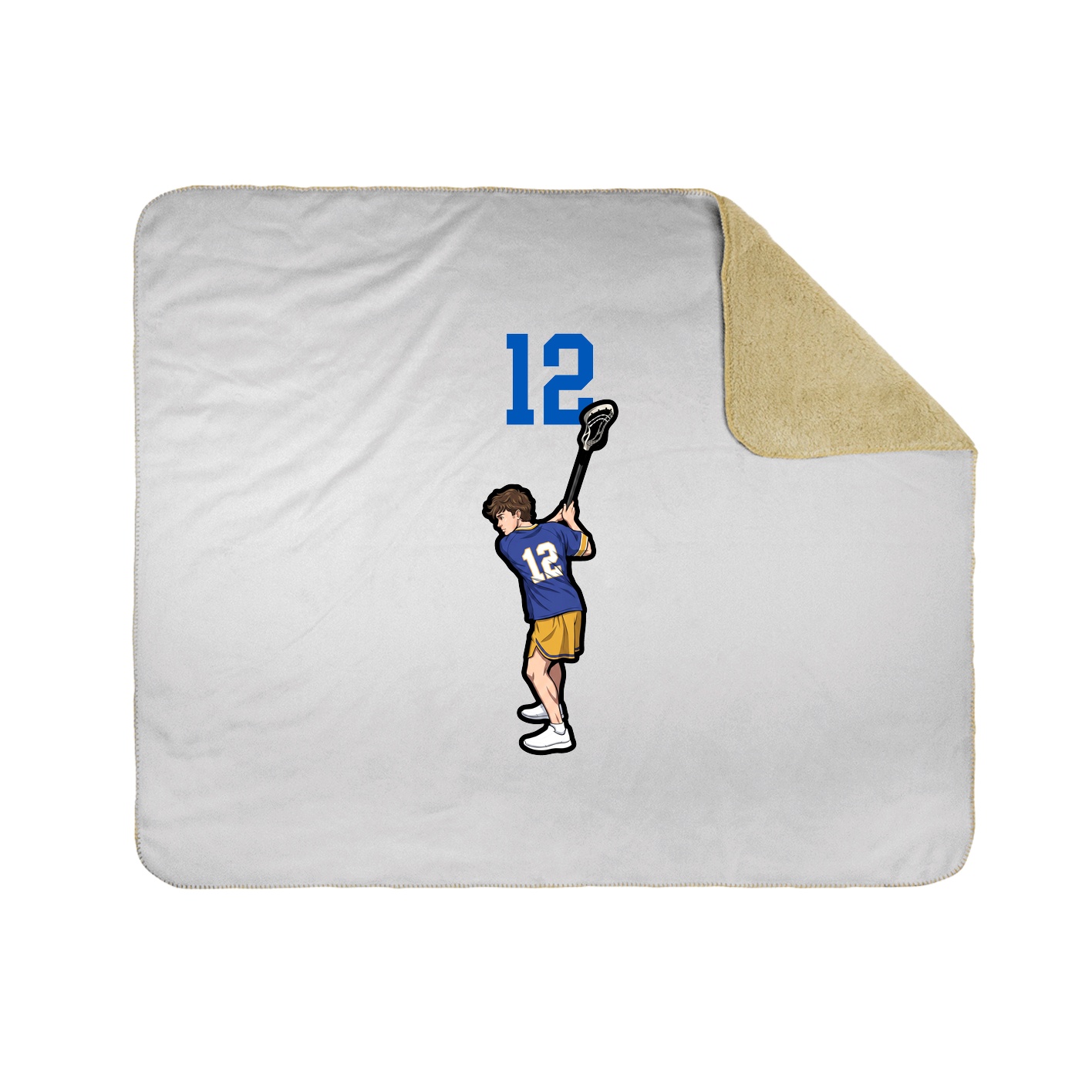 Throw Blanket — Number Top in White