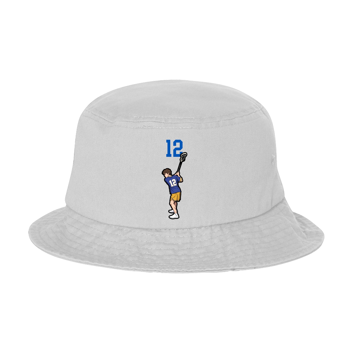 Bucket Cap — Number Top in White