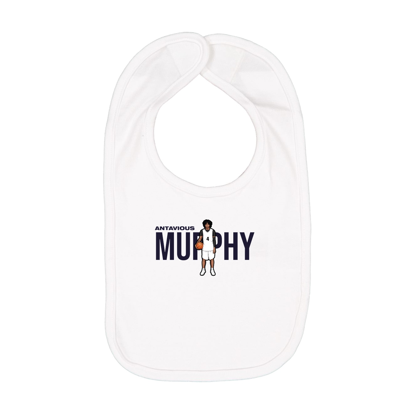 Infant Bib — Player Name in White