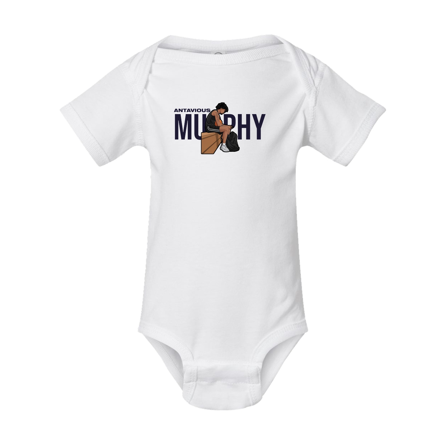 Baby Onesie — Player Name in White