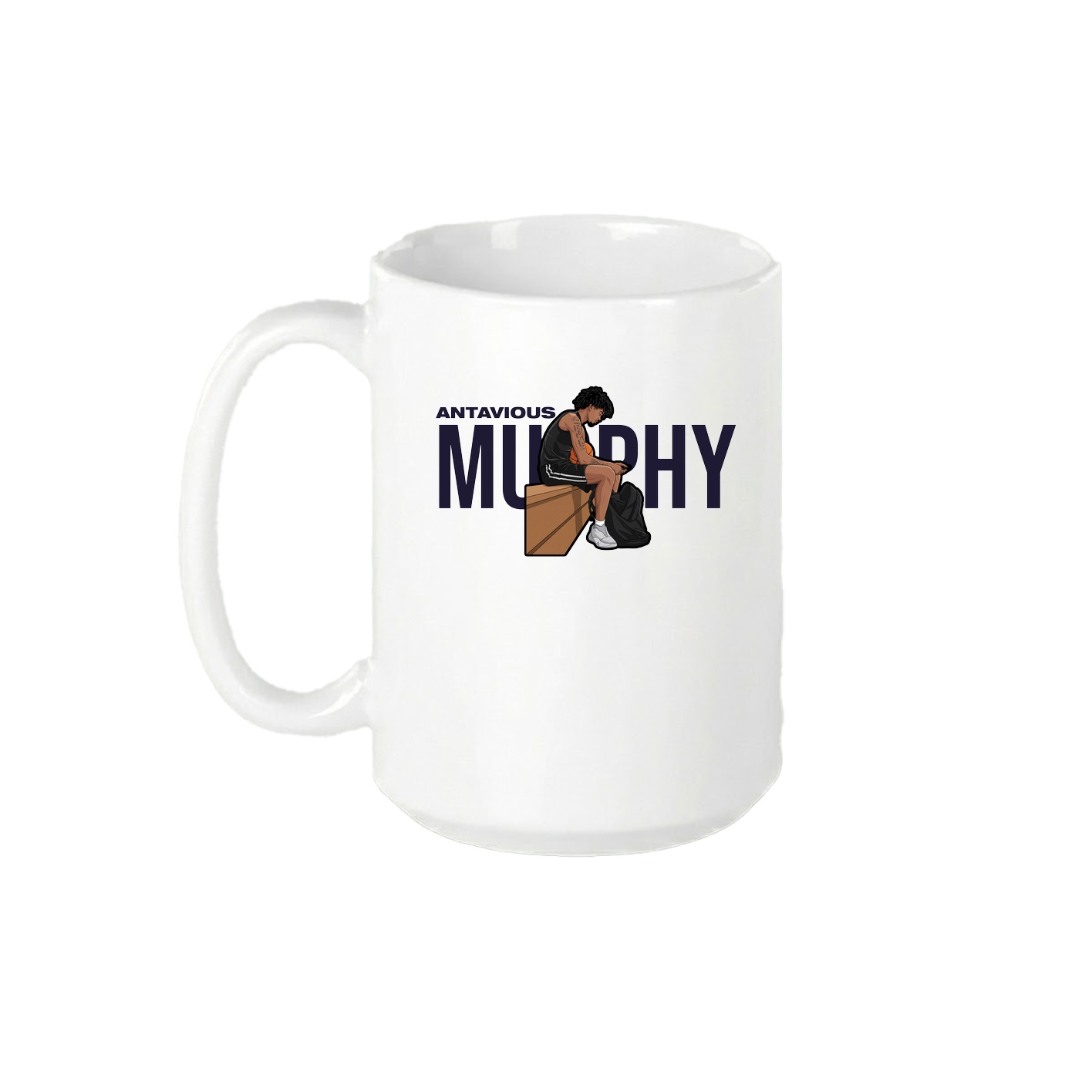 15oz Coffee Mug — Player Name in White