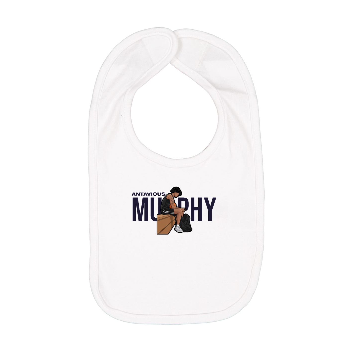 Infant Bib — Player Name in White