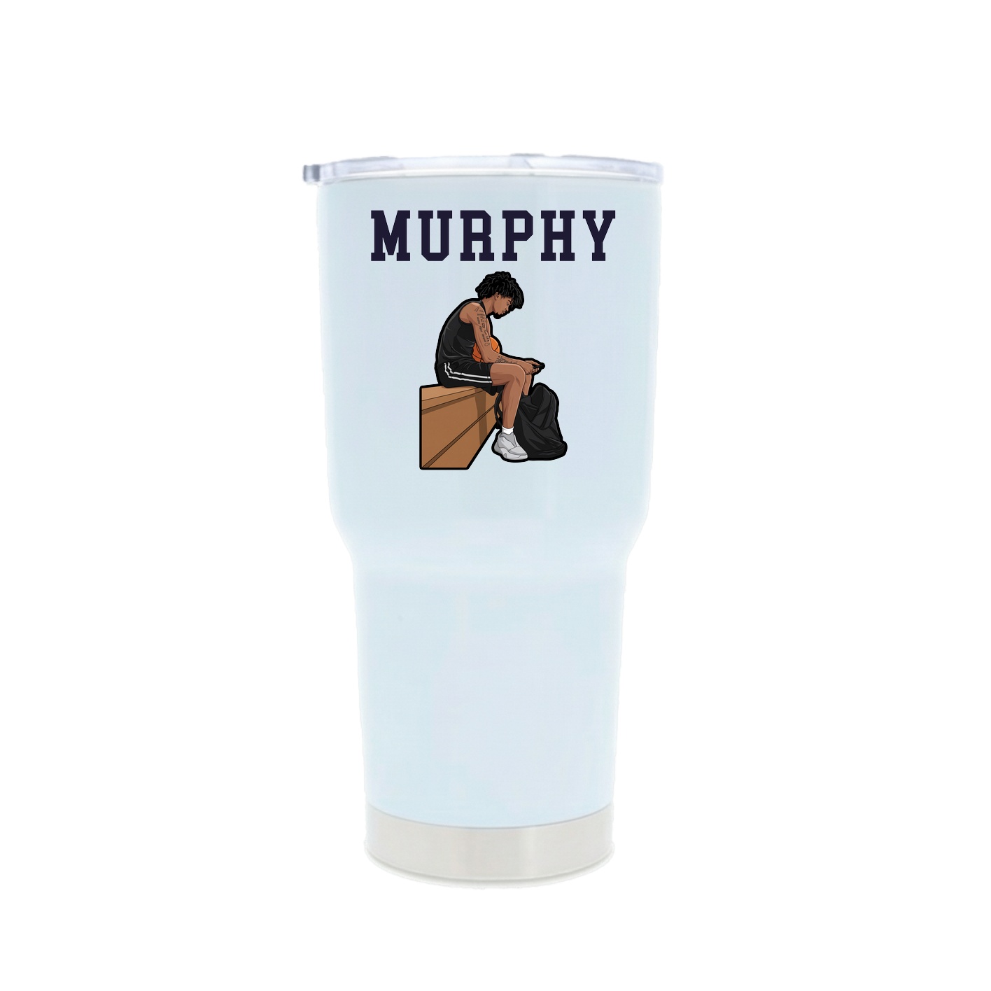 30oz Stainless Steel Tumbler — Shirsey in White