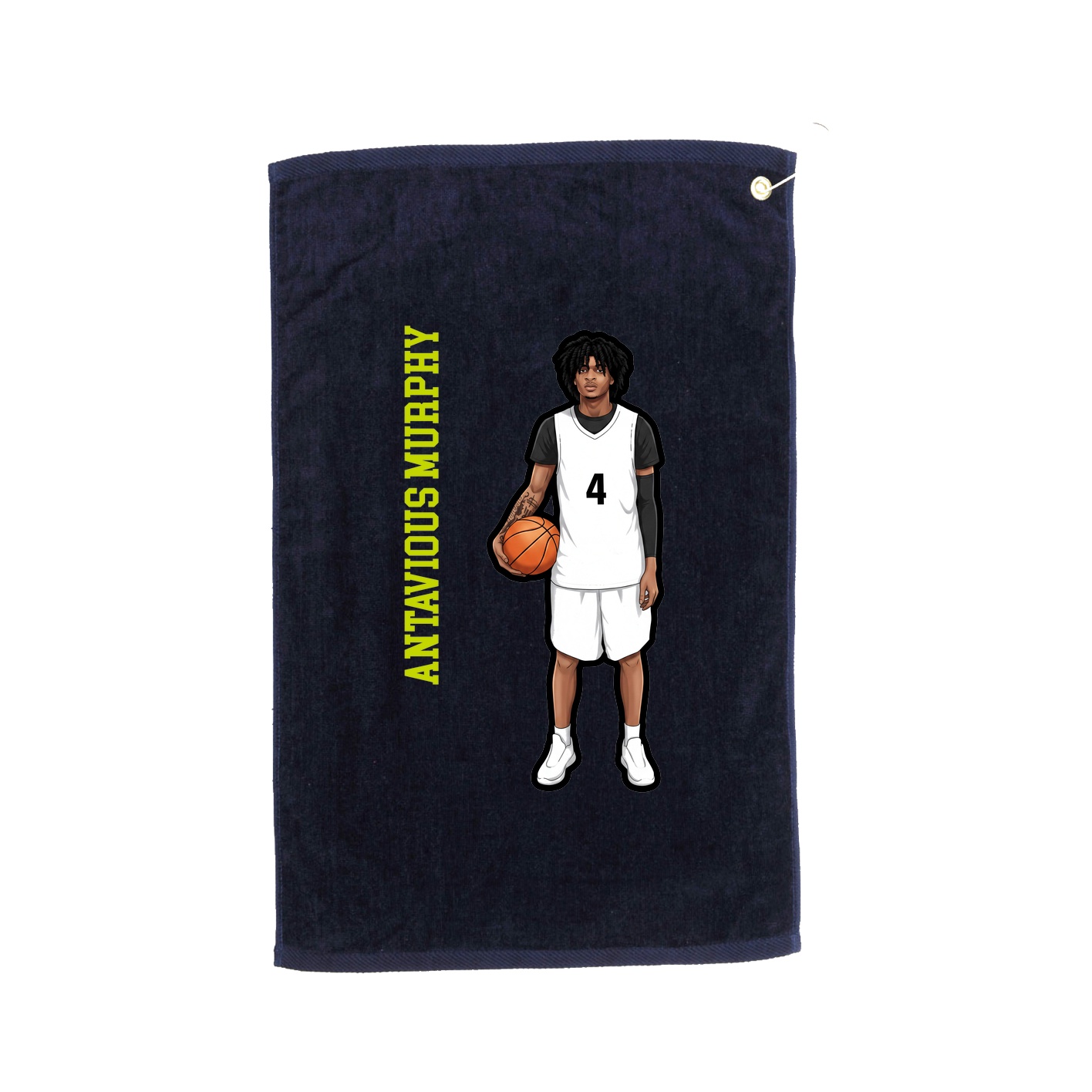Golf Towel — Name Vertical in Navy
