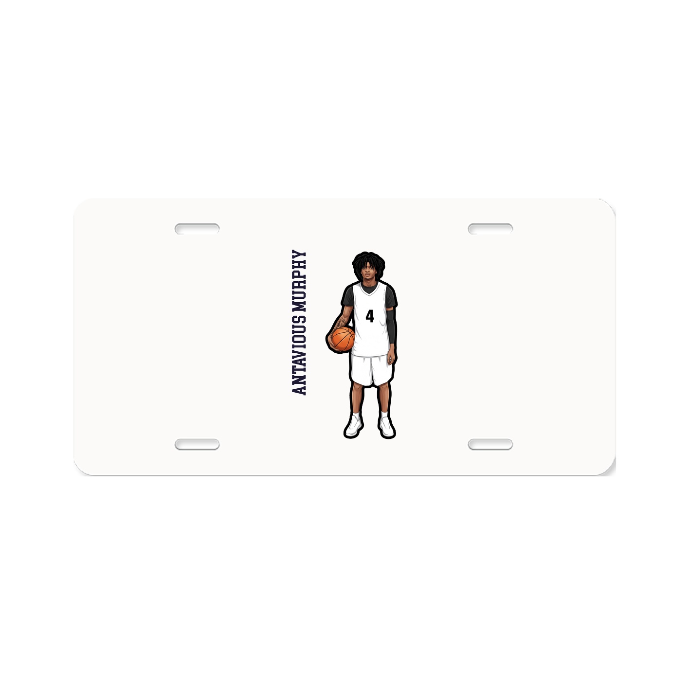 License Plate — Name Vertical in Classic