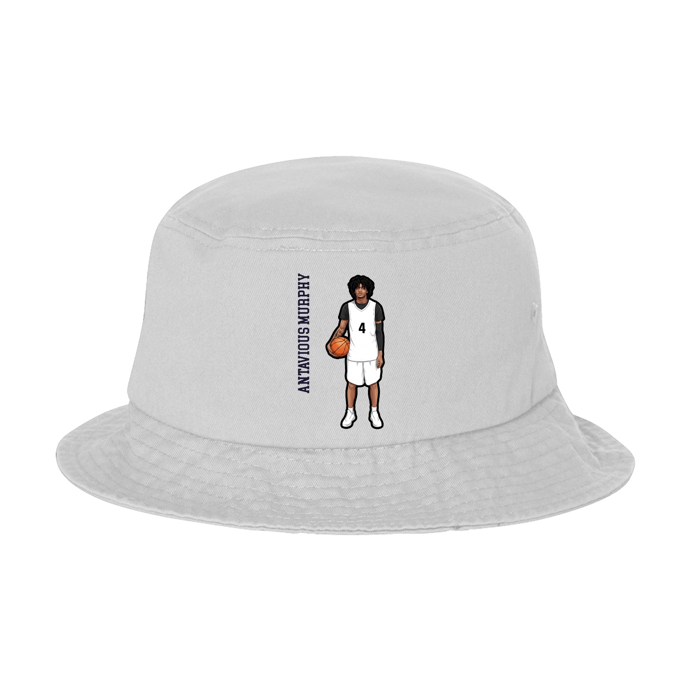Bucket Cap — Name Vertical in White