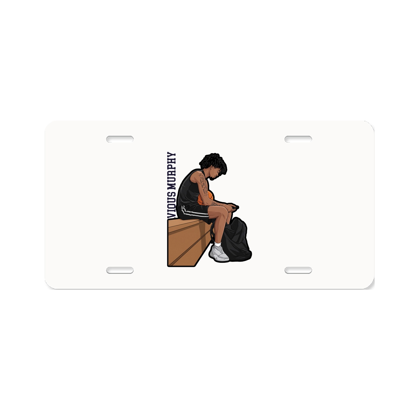 License Plate — Name Vertical in Classic