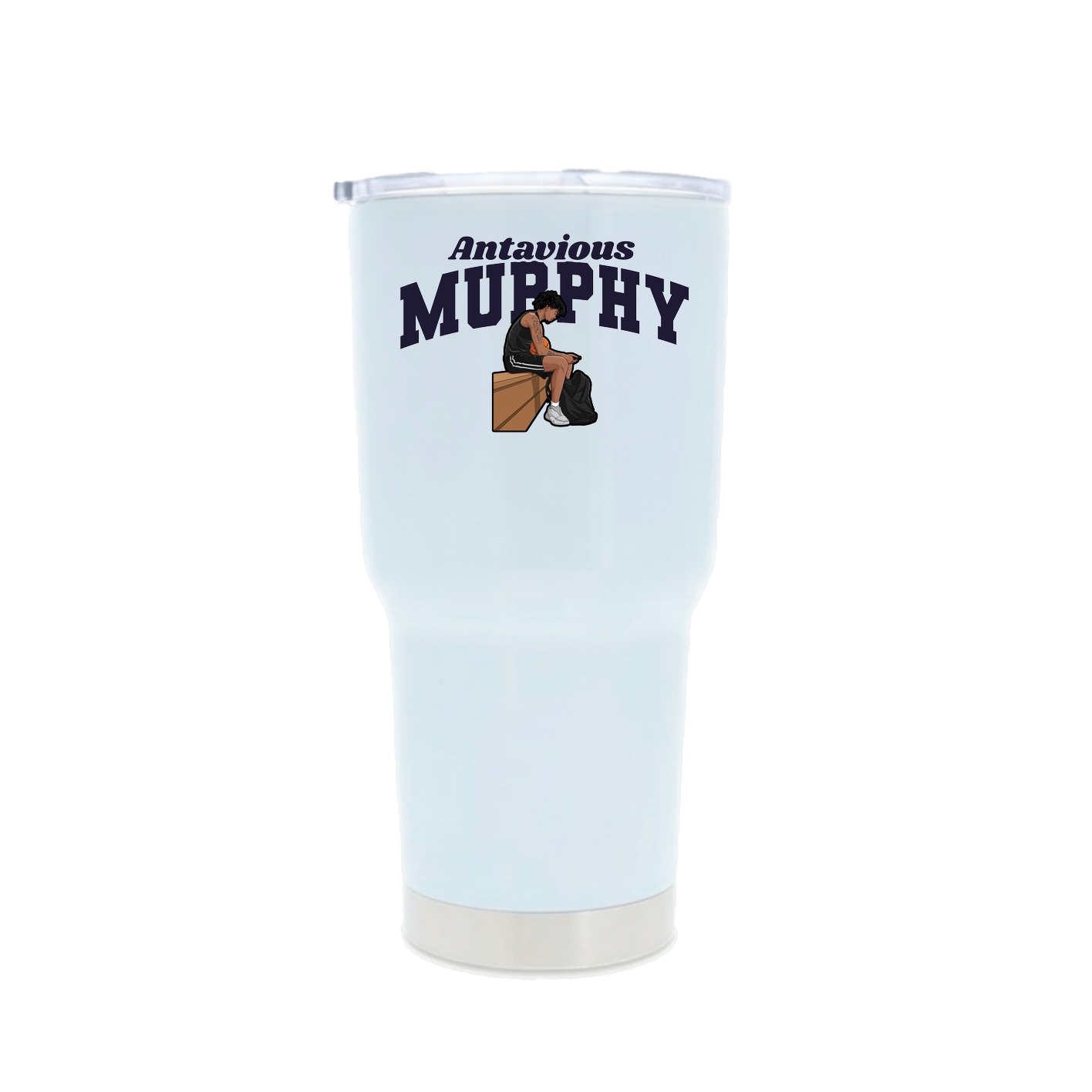 30oz Stainless Steel Tumbler — Signature Arch in White