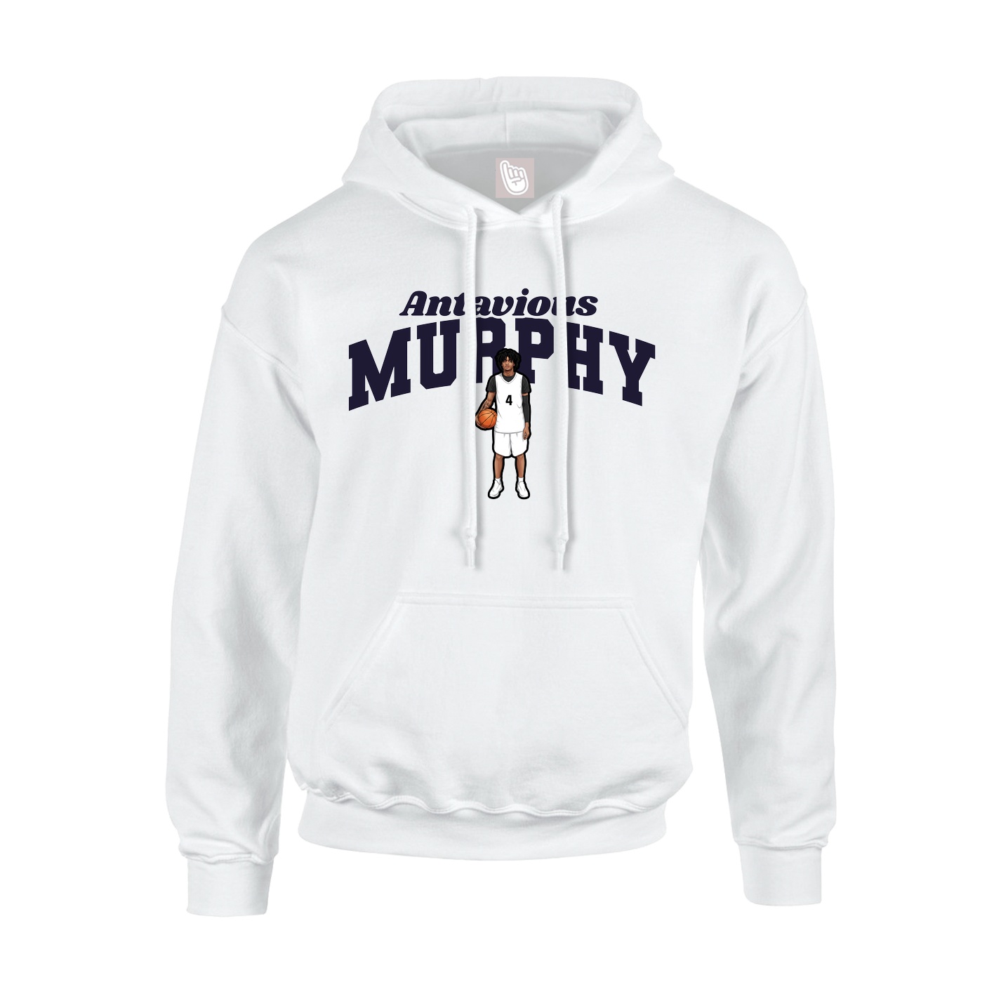 Youth Hoodie — Signature Arch in White