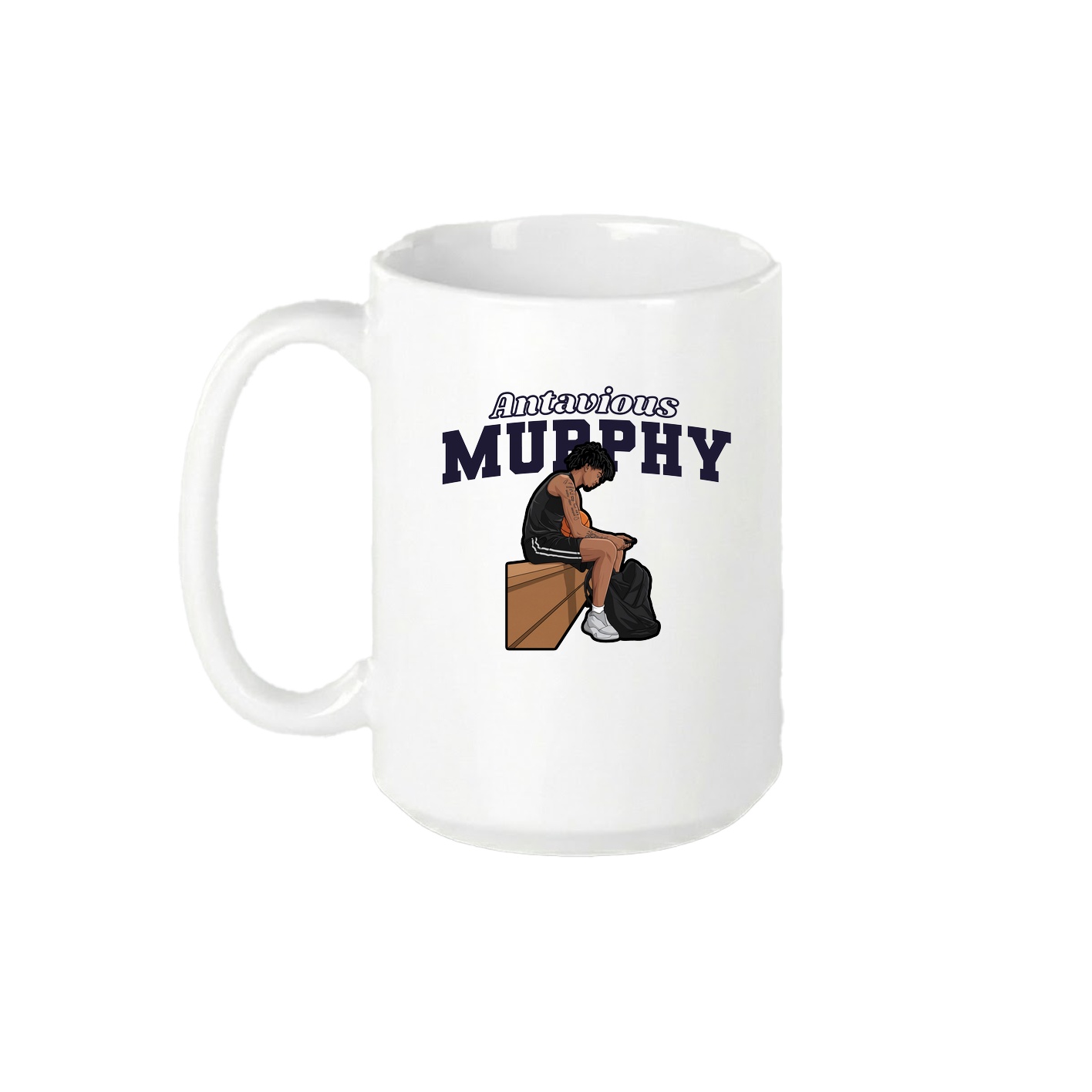 15oz Coffee Mug — Name Arch in White