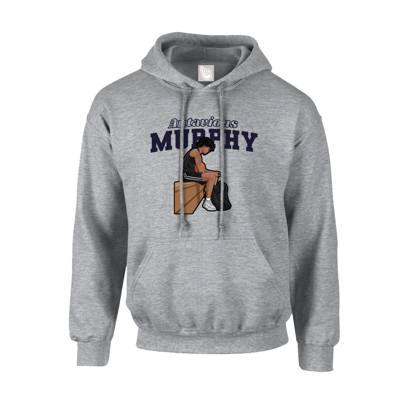 Hoodie — Name Arch in Grey