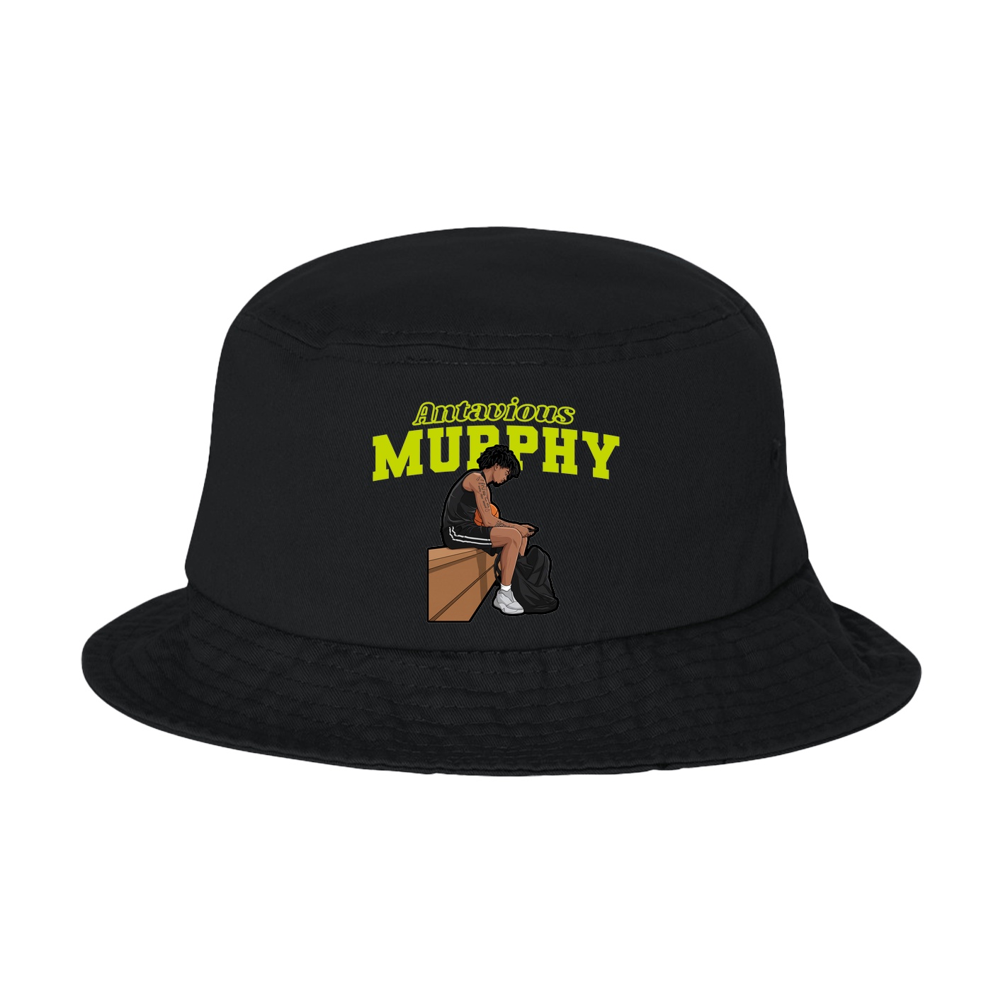 Bucket Cap — Name Arch in Black