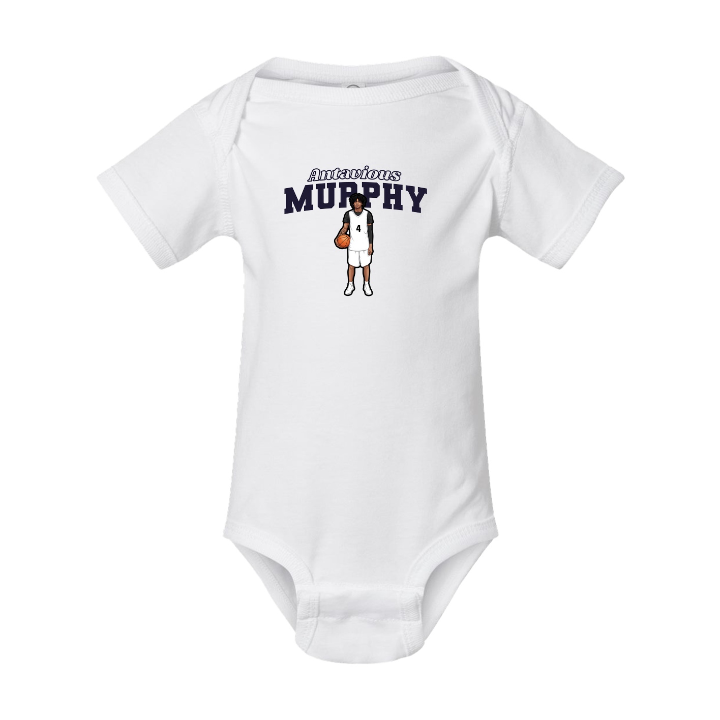 Baby Onesie — Name Arch in White