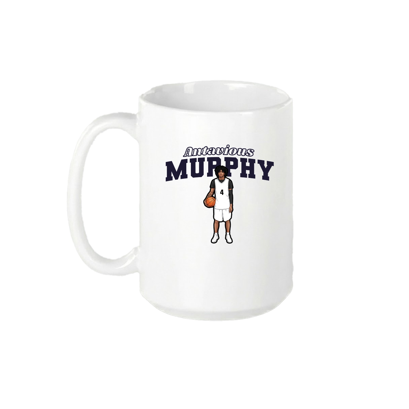 15oz Coffee Mug — Name Arch in White