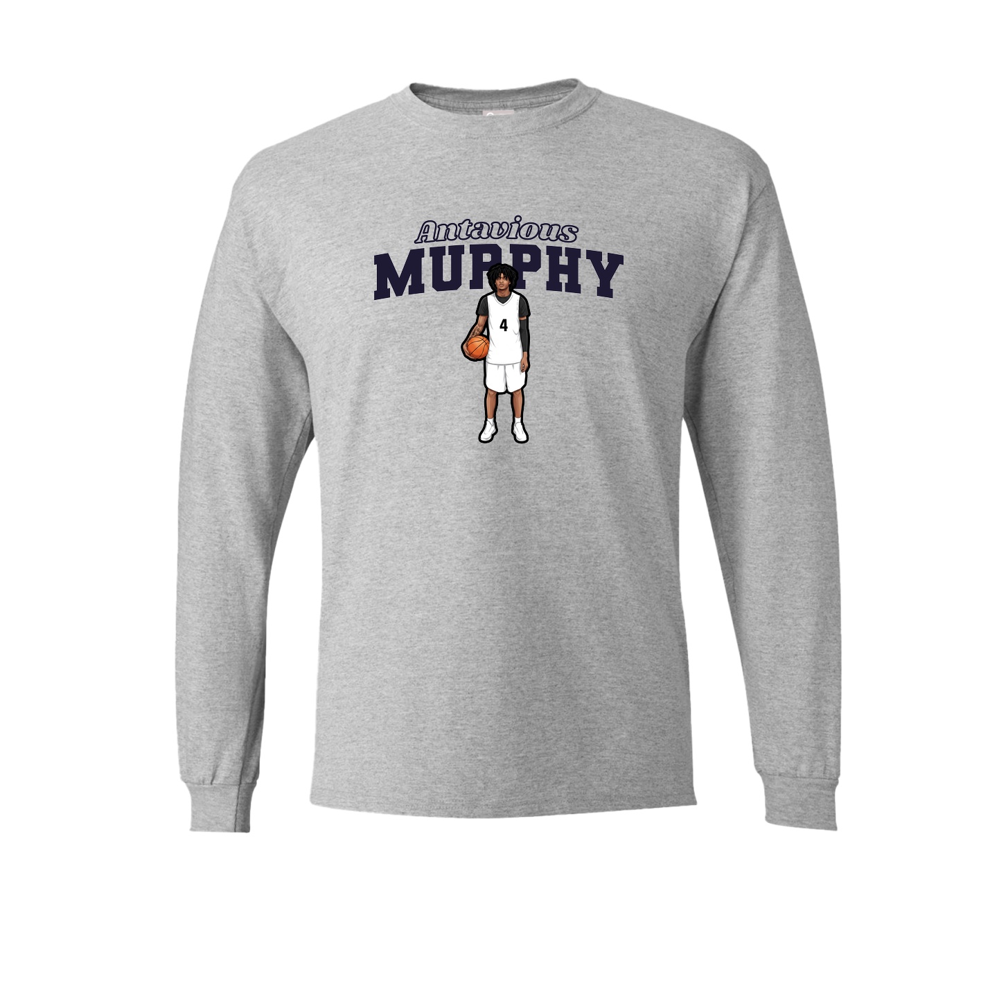 Long Sleeve Tee — Name Arch in Grey
