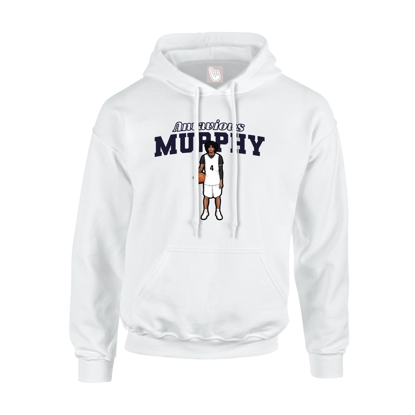 Hoodie — Name Arch in White