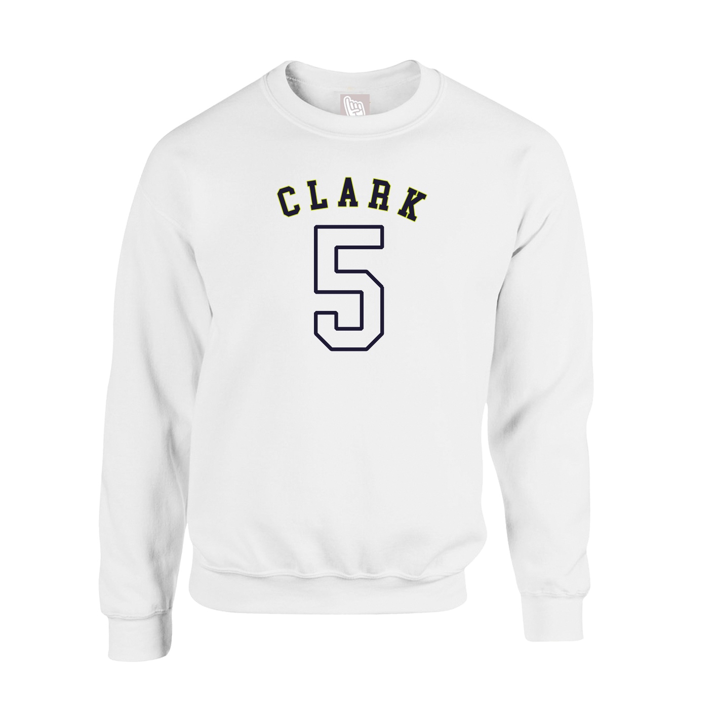 Fleece Crew — Shirsey Arch in White