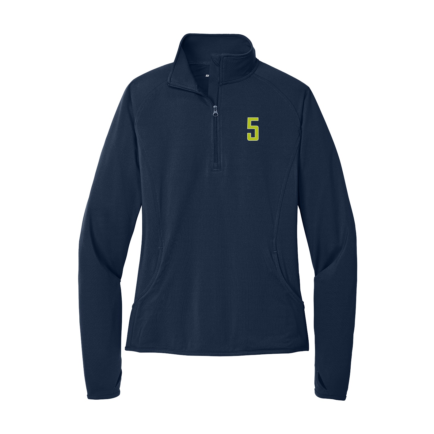 Women's Q-Zip Pullover — Front Shirsy in Navy