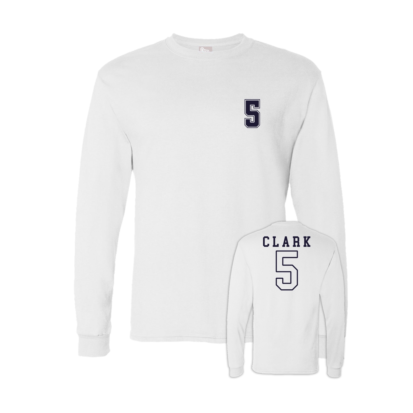 Long Sleeve Tee — Chest Back in White