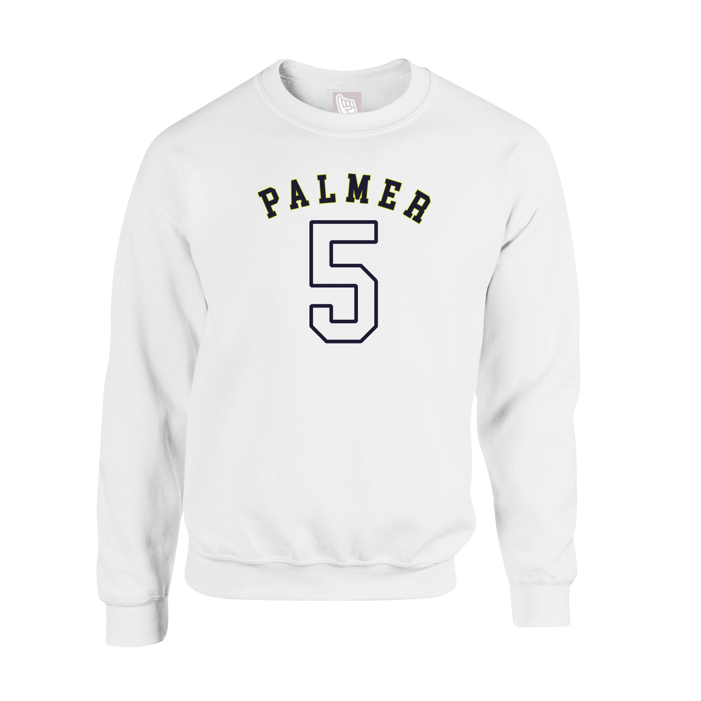 Fleece Crew — Shirsey Arch in White