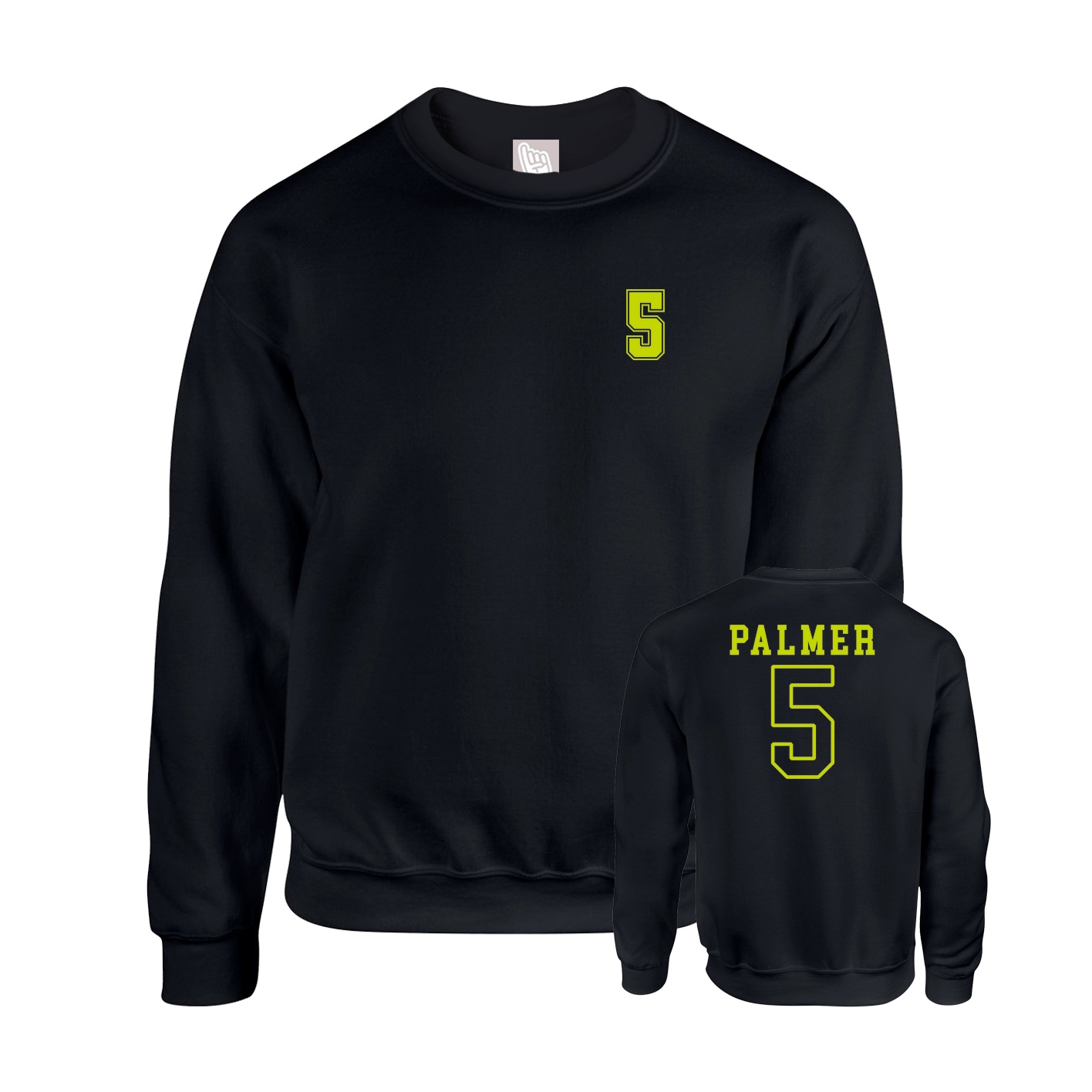 Fleece Crew — Chest Back in Black
