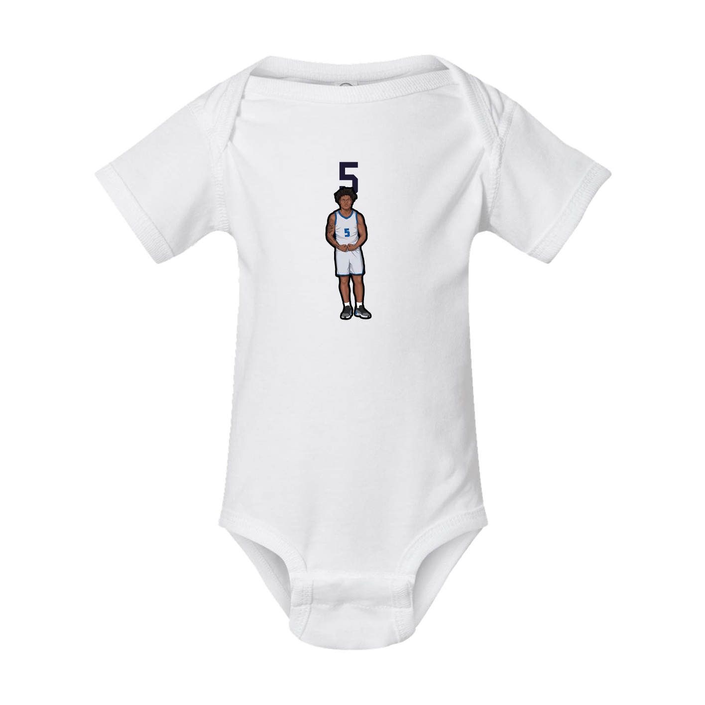 Baby Onesie — Number Top in White