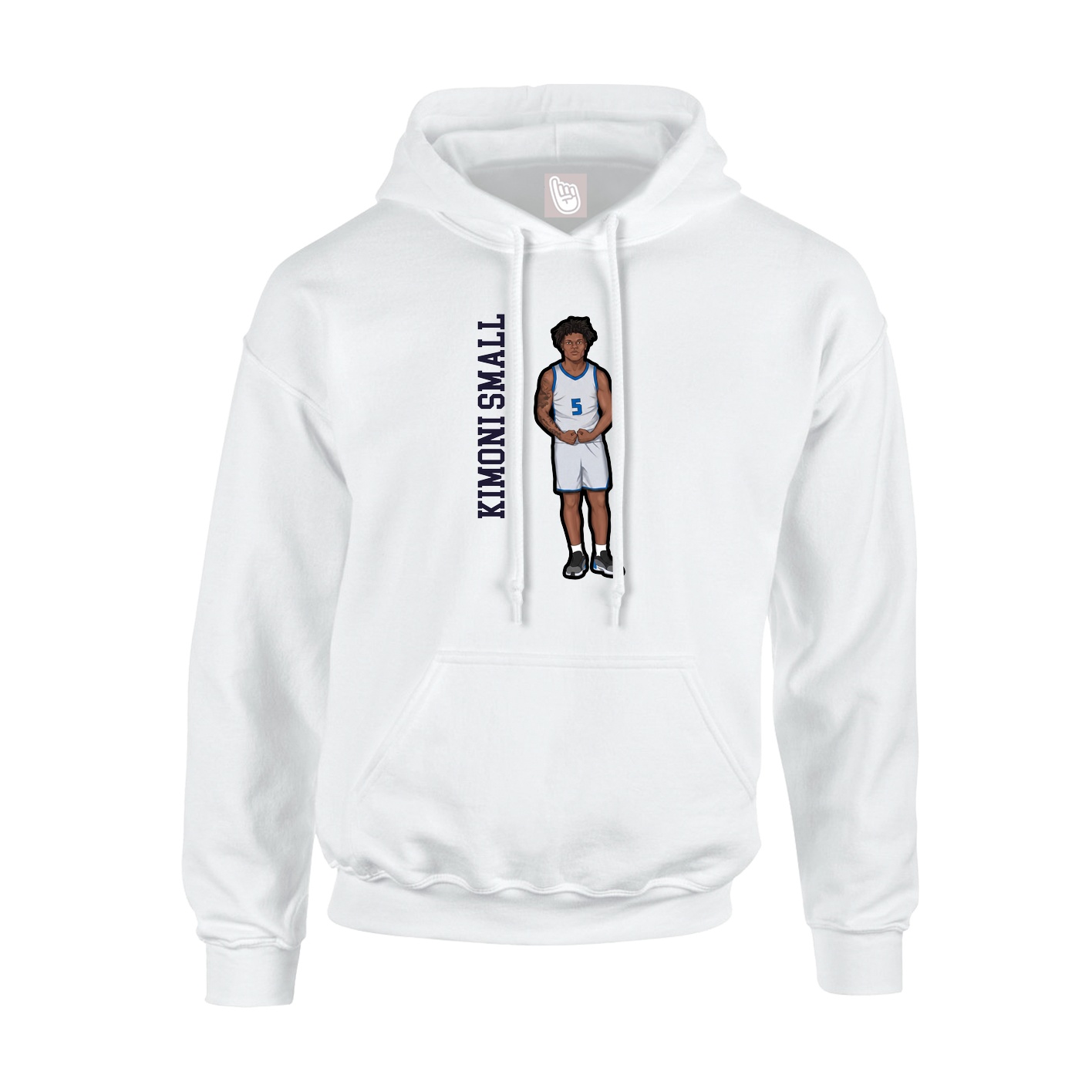 Hoodie — Name Vertical in White