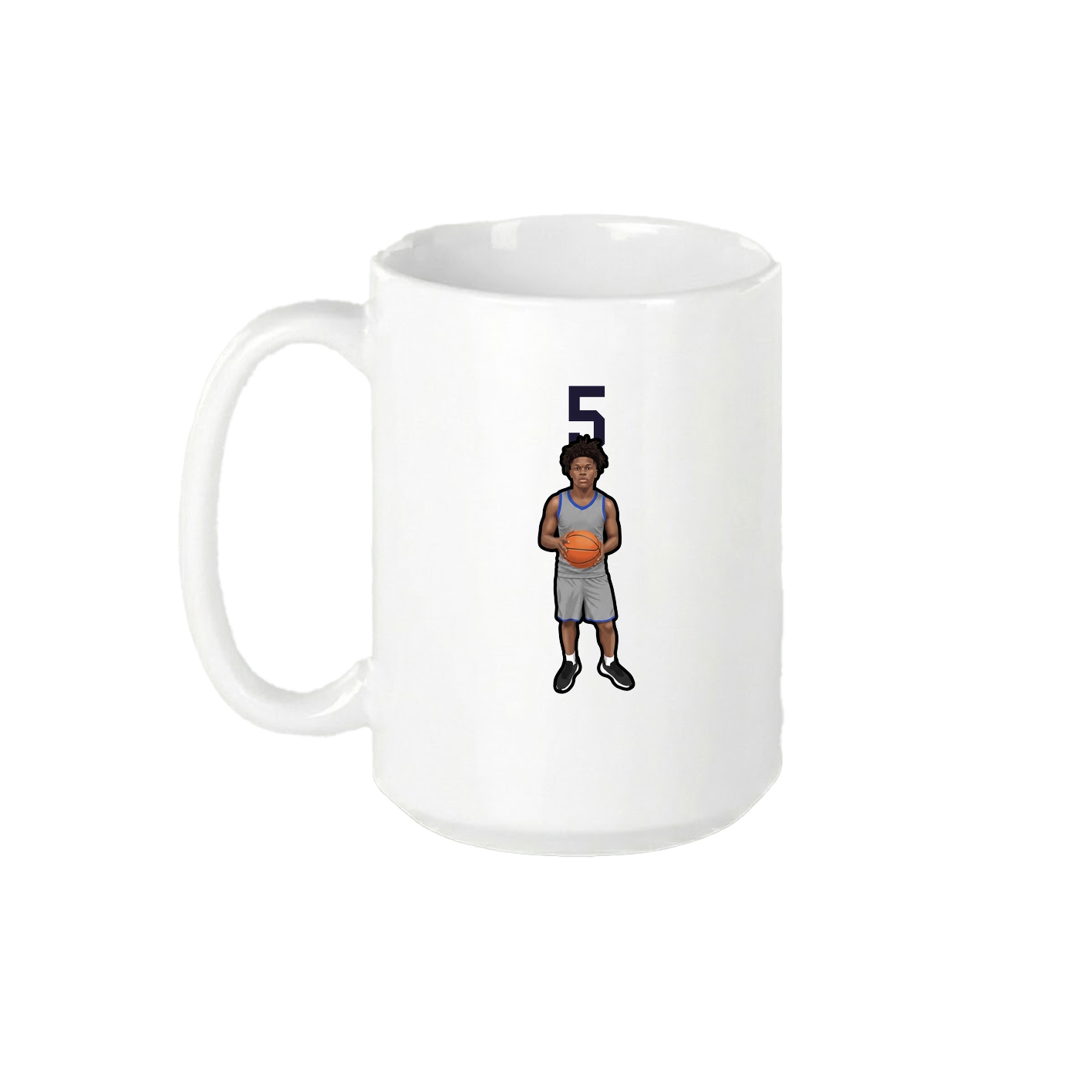 15oz Coffee Mug — Number Top in White