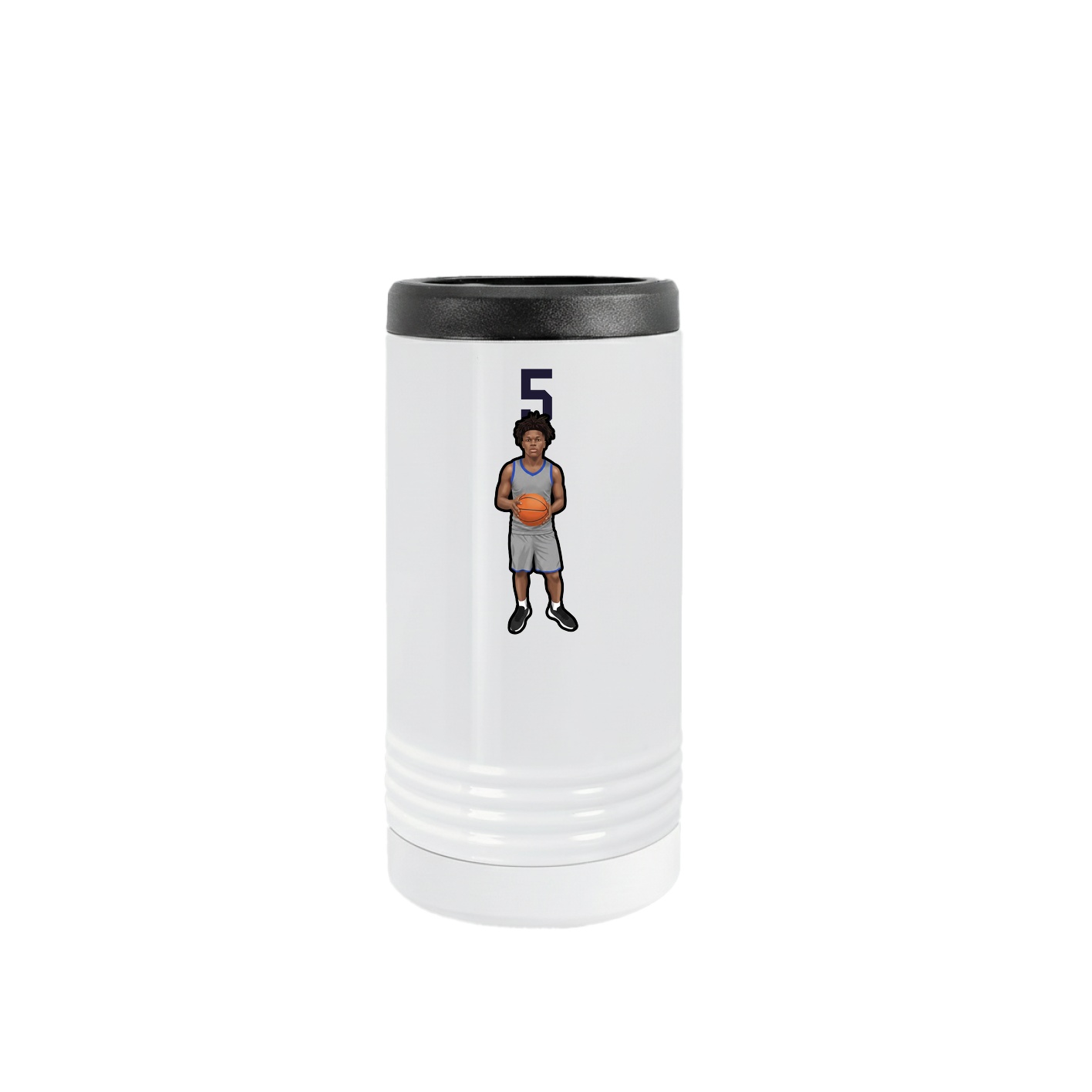 Slim Beverage Holder — Number Top in White