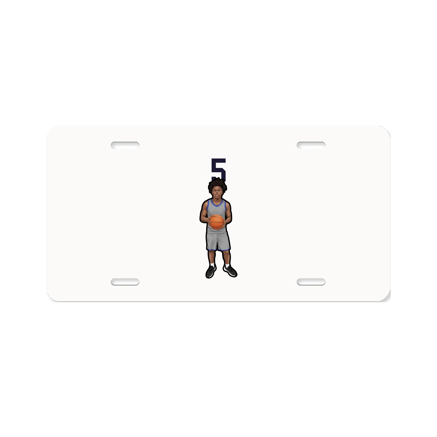 License Plate — Number Top in Classic