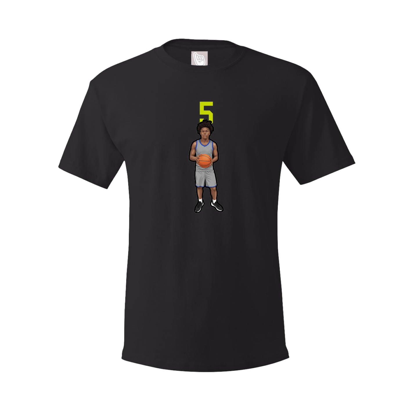 Youth Tee — Number Top in Black