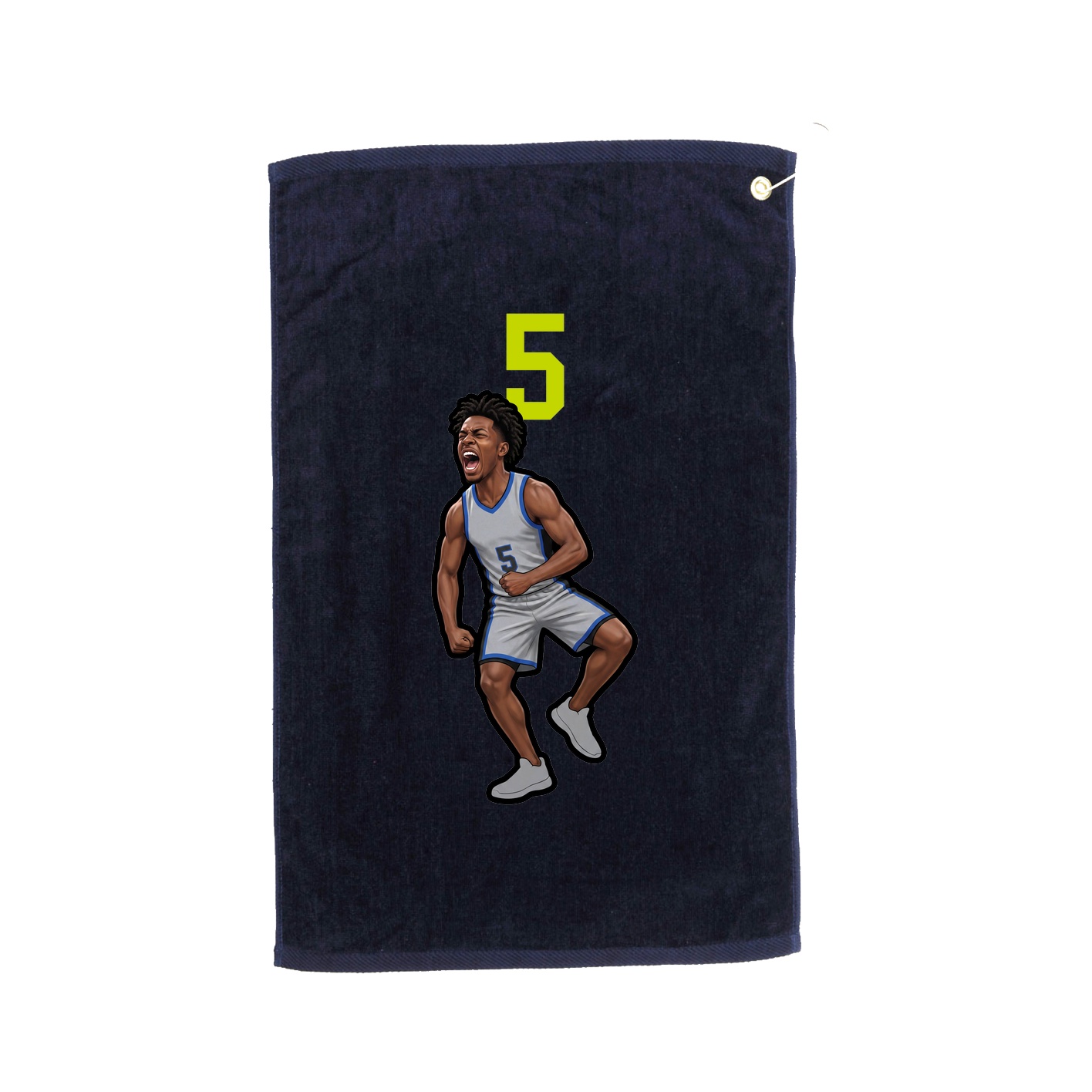 Golf Towel — Number Top in Navy