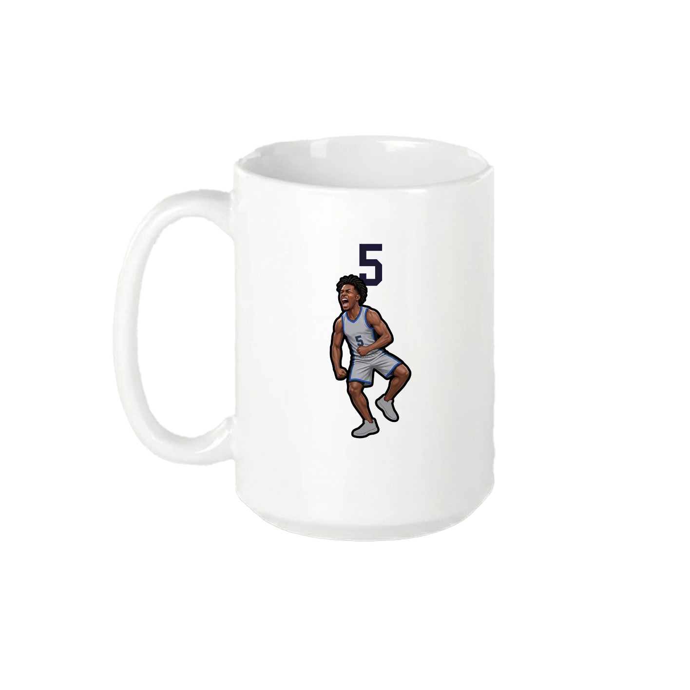 15oz Coffee Mug — Number Top in White