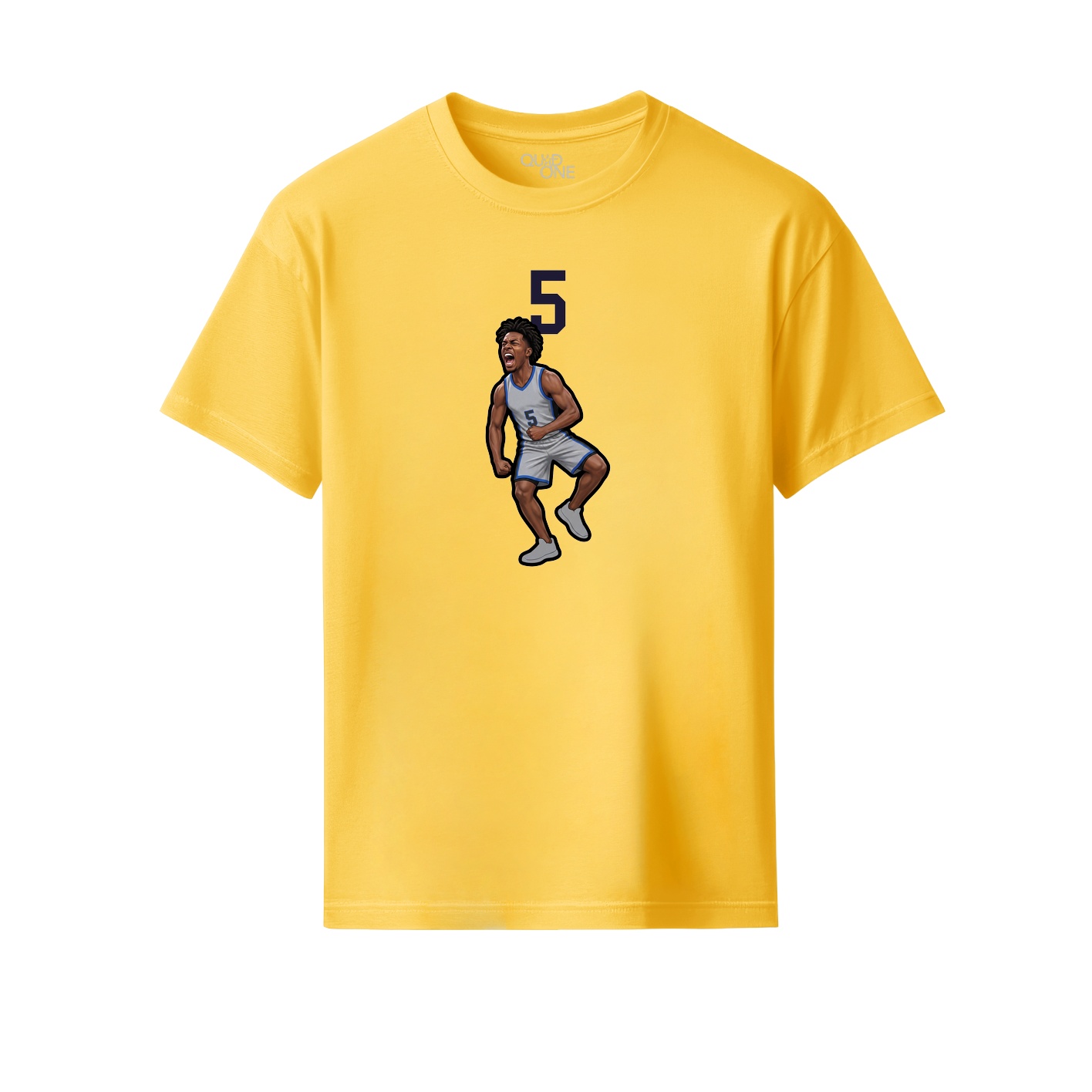 Youth Tee — Number Top in Yellow