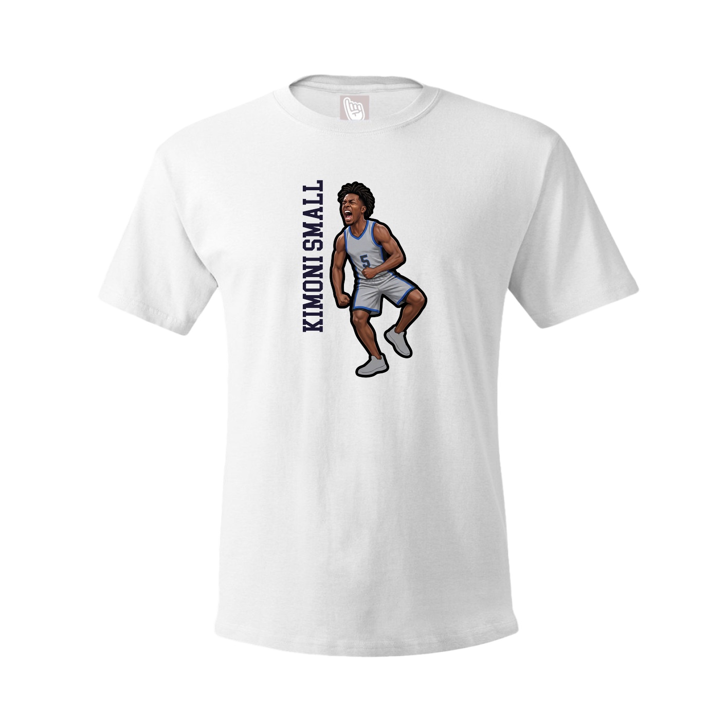 Youth Tee — Name Vertical in White