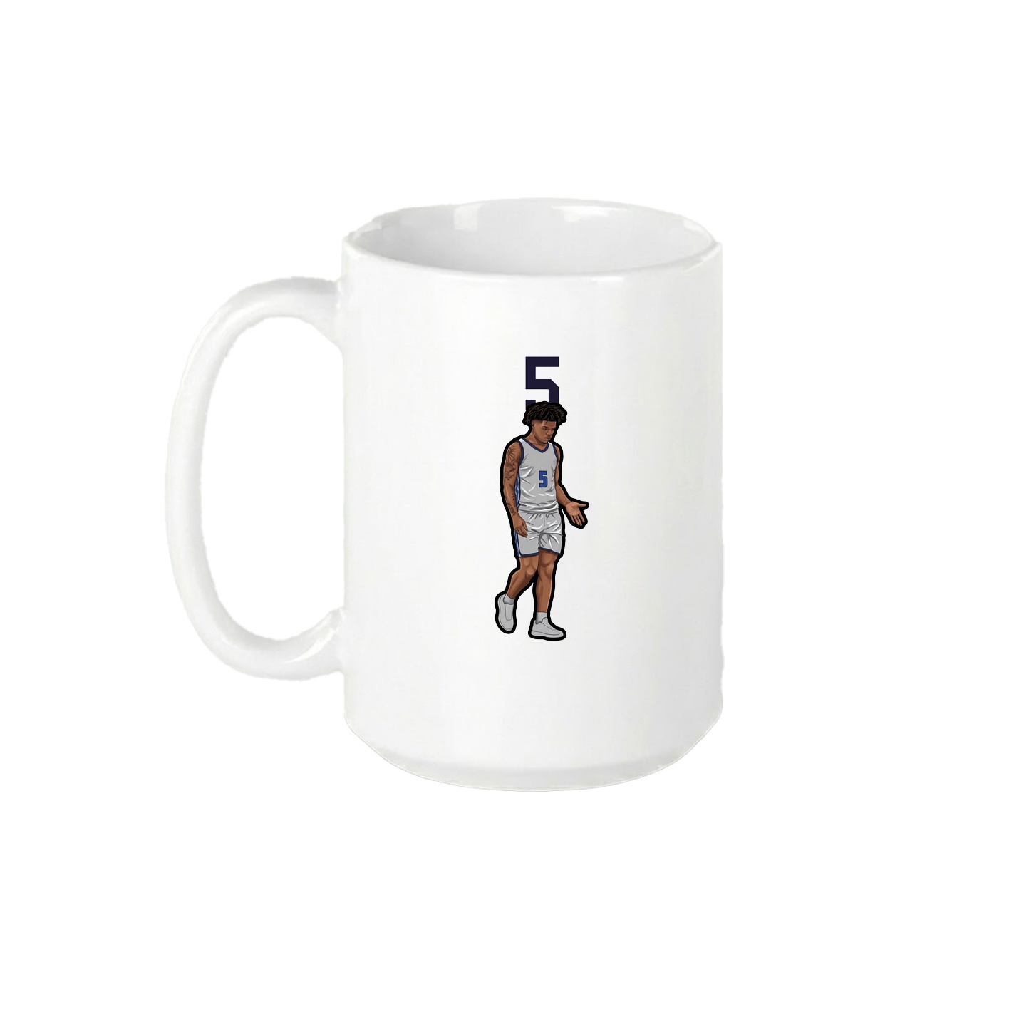 15oz Coffee Mug — Number Top in White