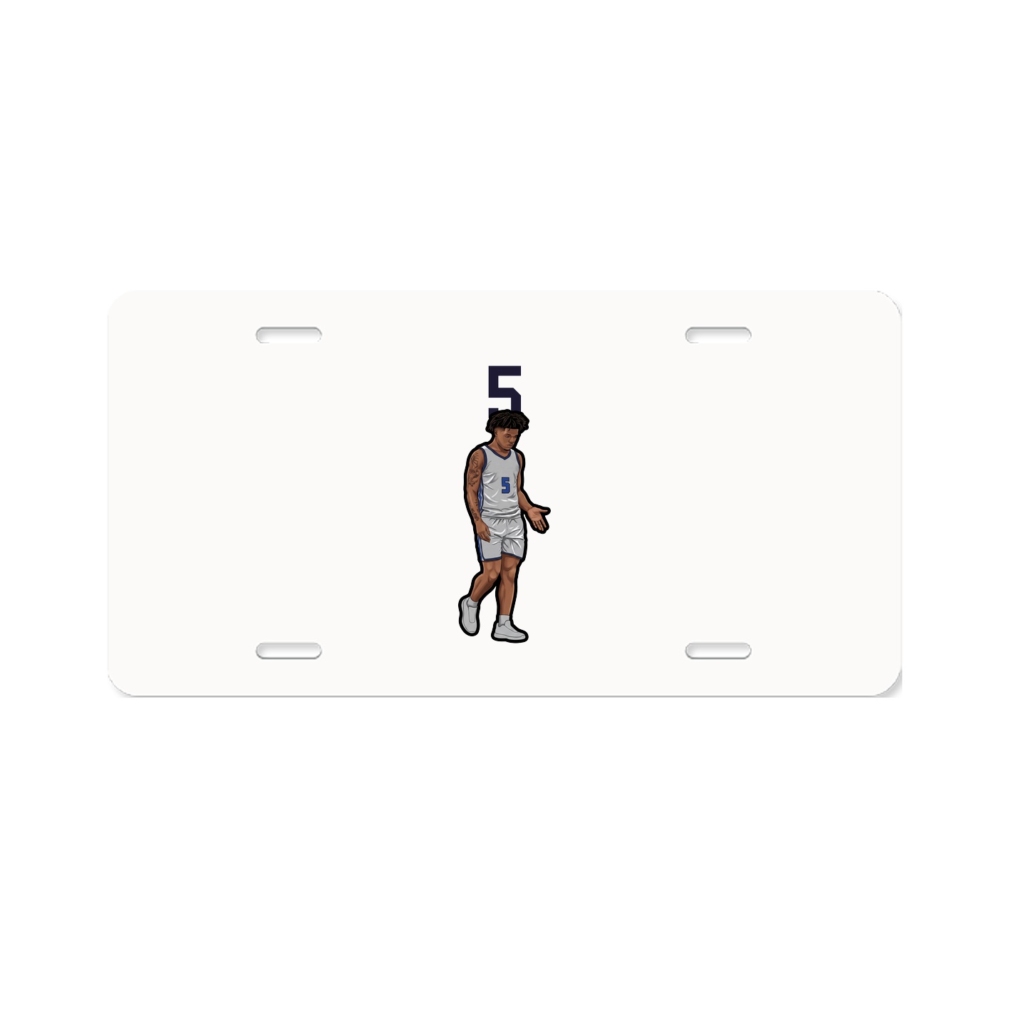 License Plate — Number Top in Classic