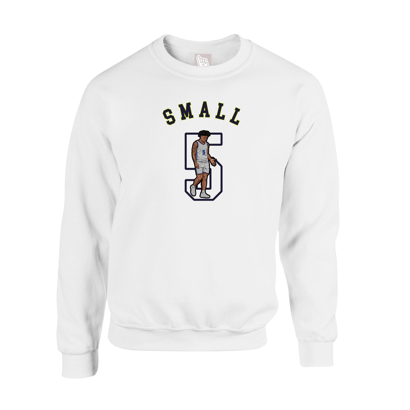 Fleece Crew — Shirsey Arch in White
