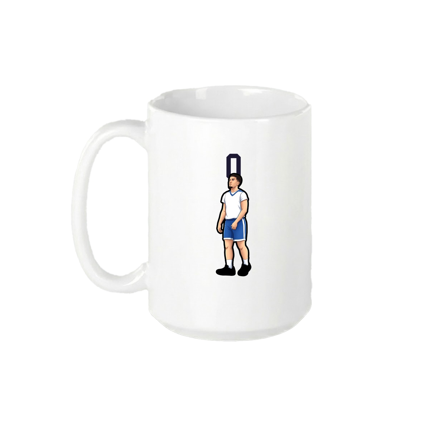 15oz Coffee Mug — Number Top in White
