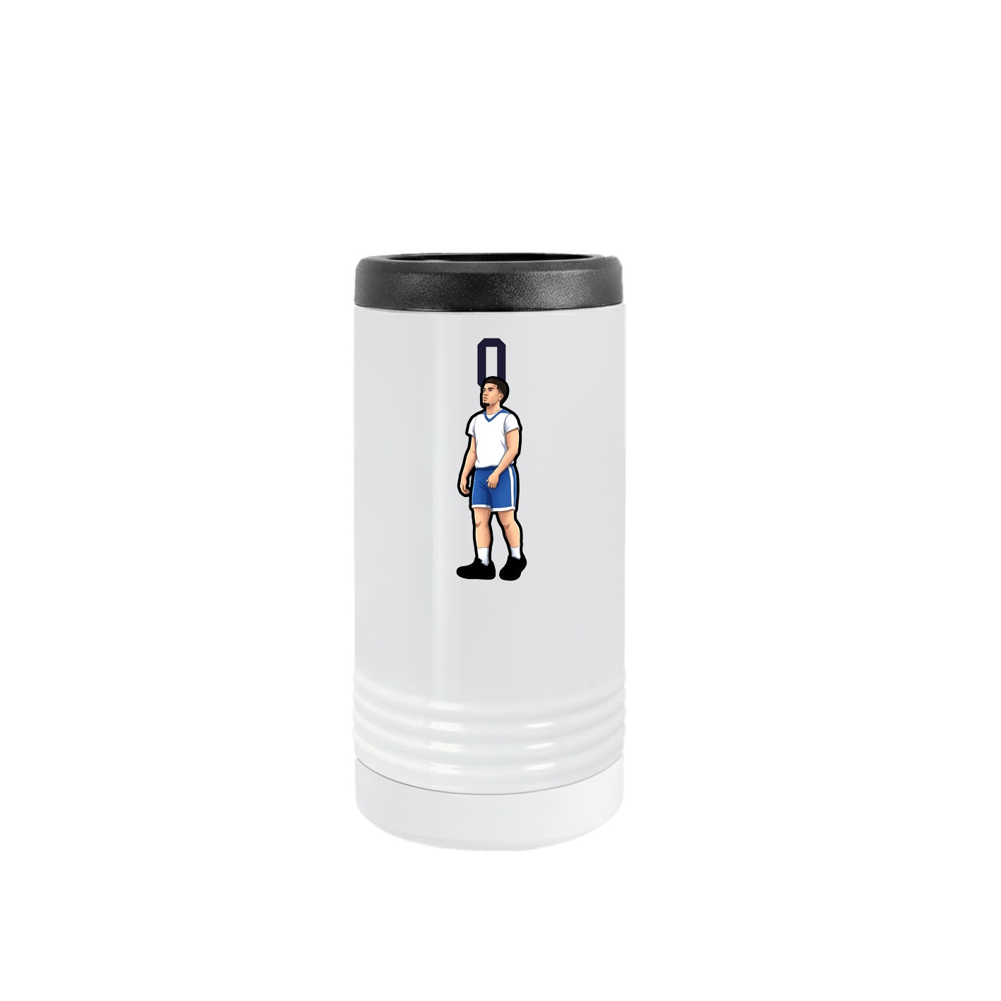 Slim Beverage Holder — Number Top in White