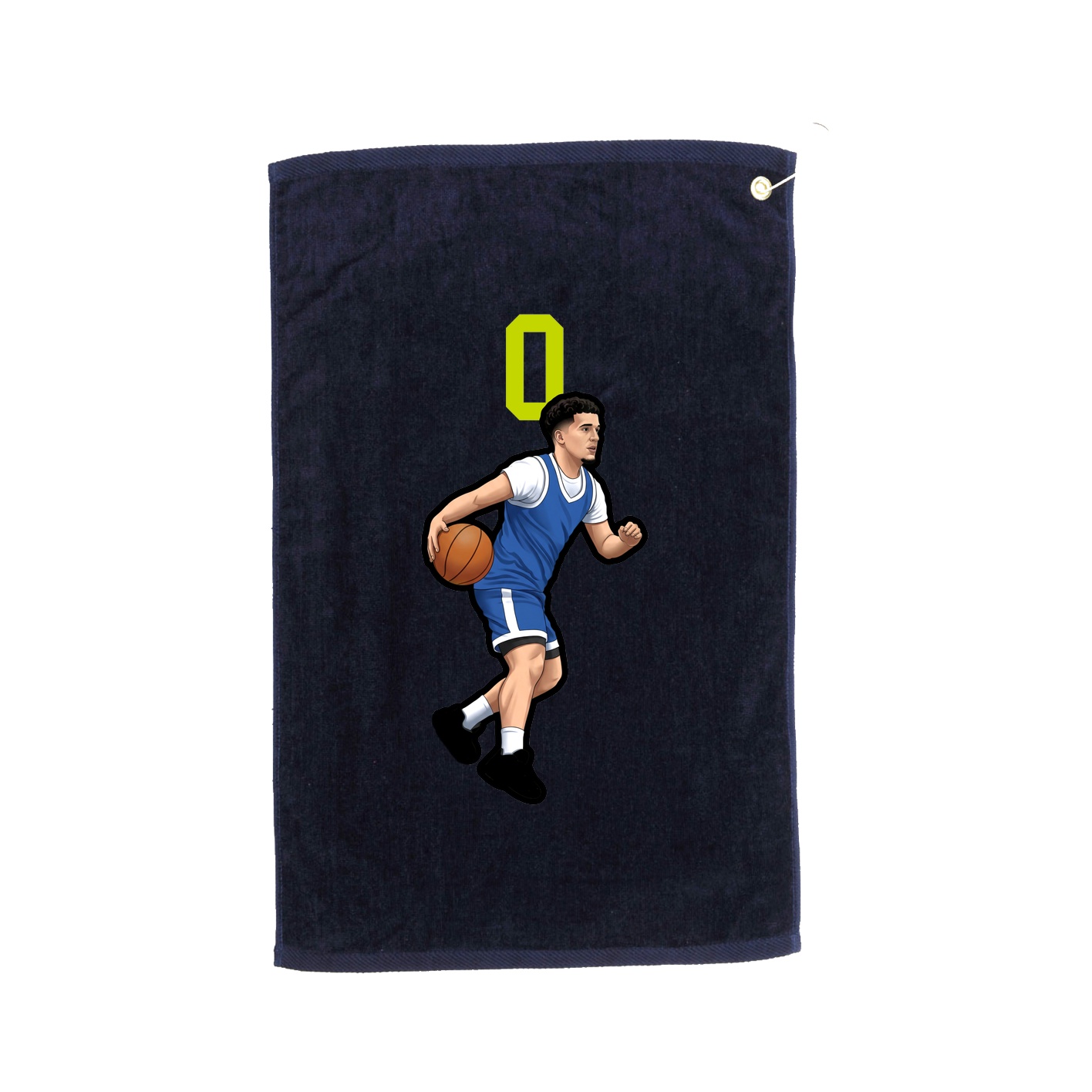 Golf Towel — Number Top in Navy