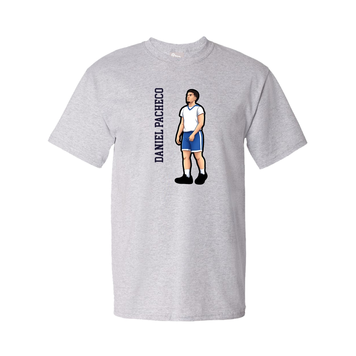 Tee — Name Vertical in Grey