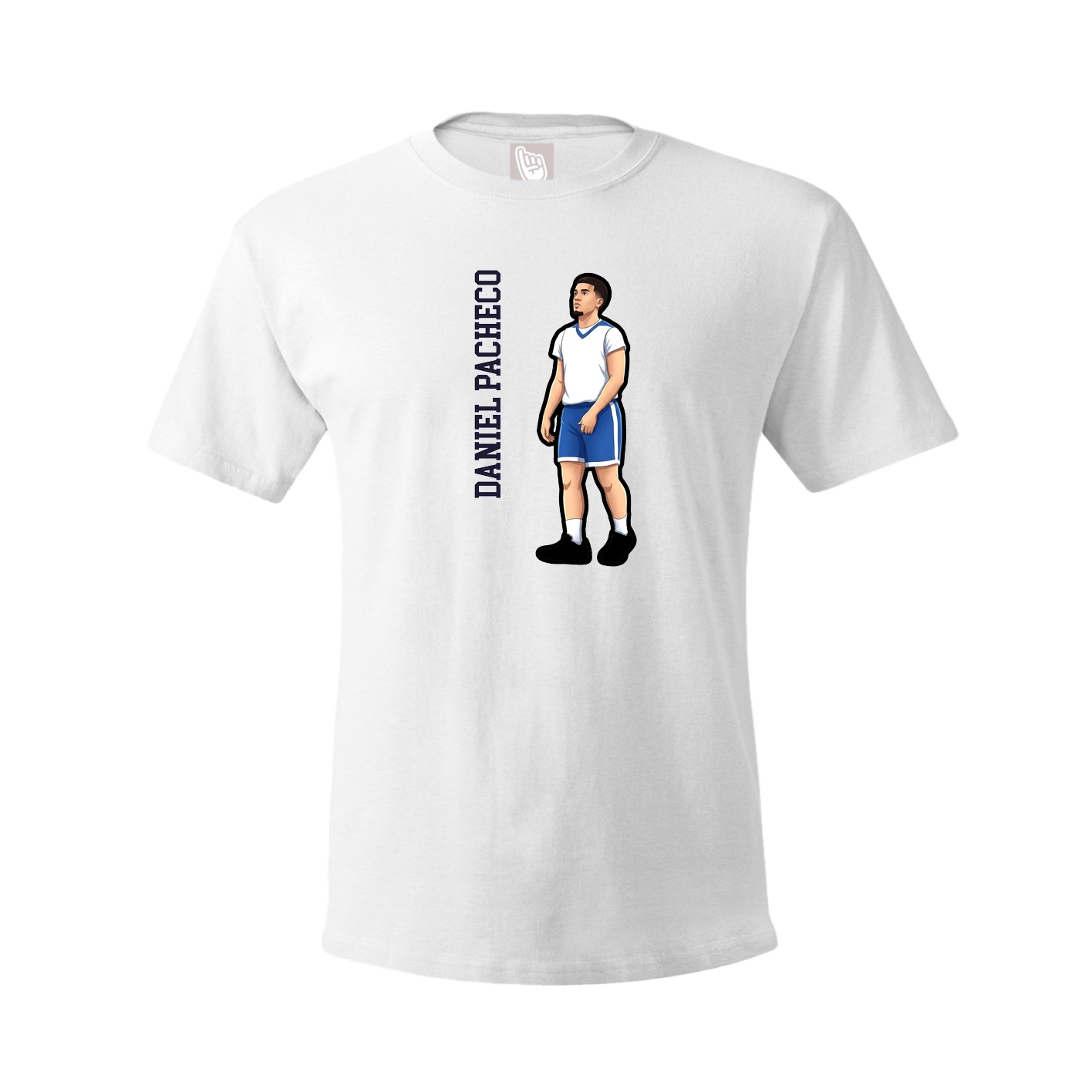 Youth Tee — Name Vertical in White