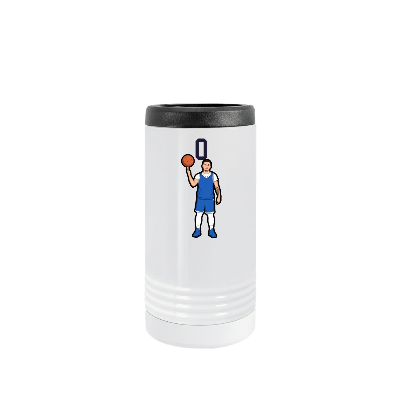 Slim Beverage Holder — Number Top in White