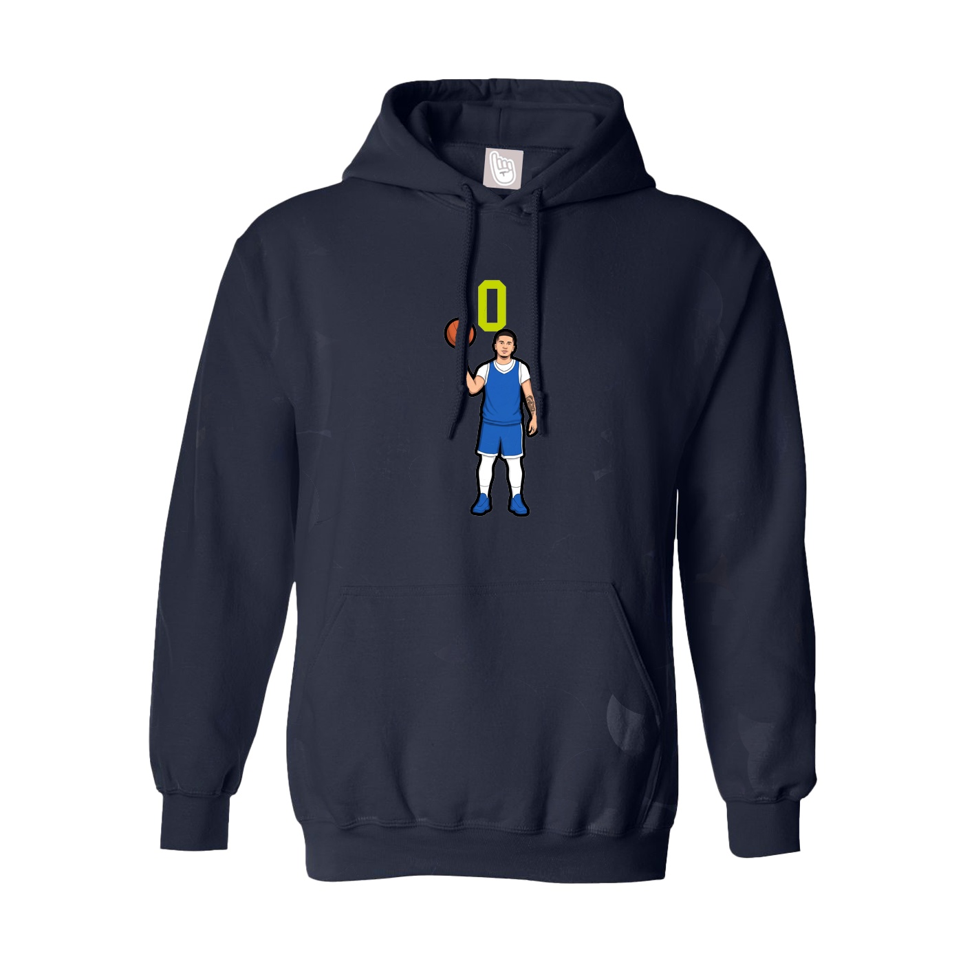 Youth Hoodie — Number Top in Navy