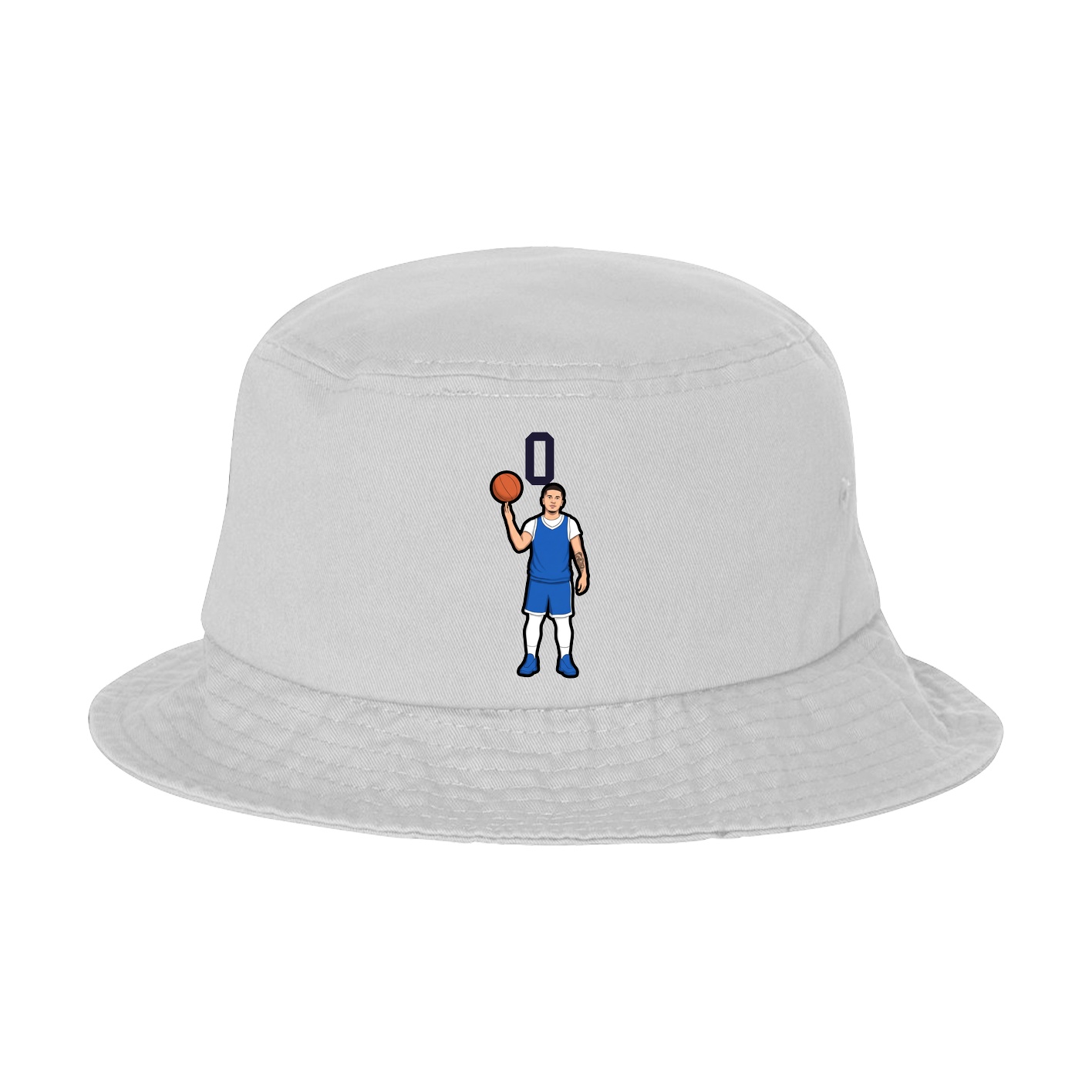 Bucket Cap — Number Top in White