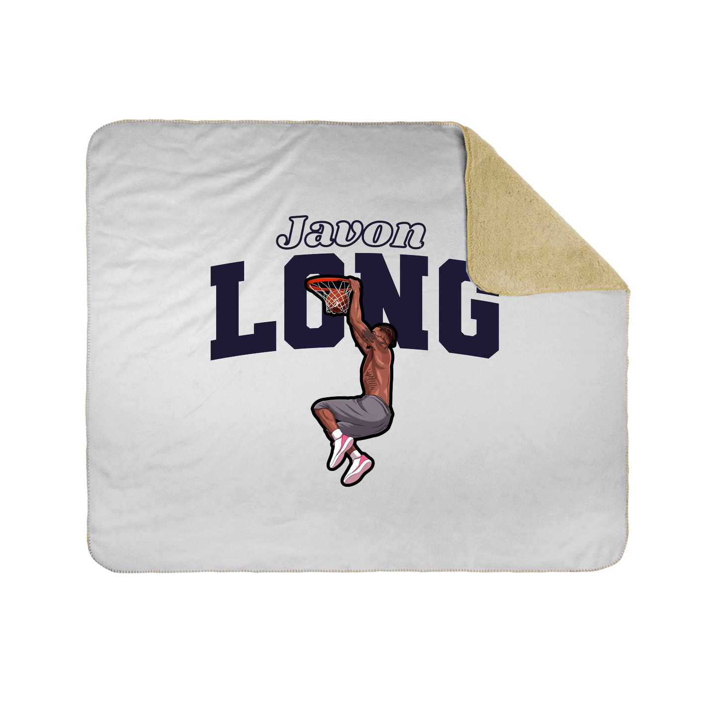 Throw Blanket — Name Arch in White