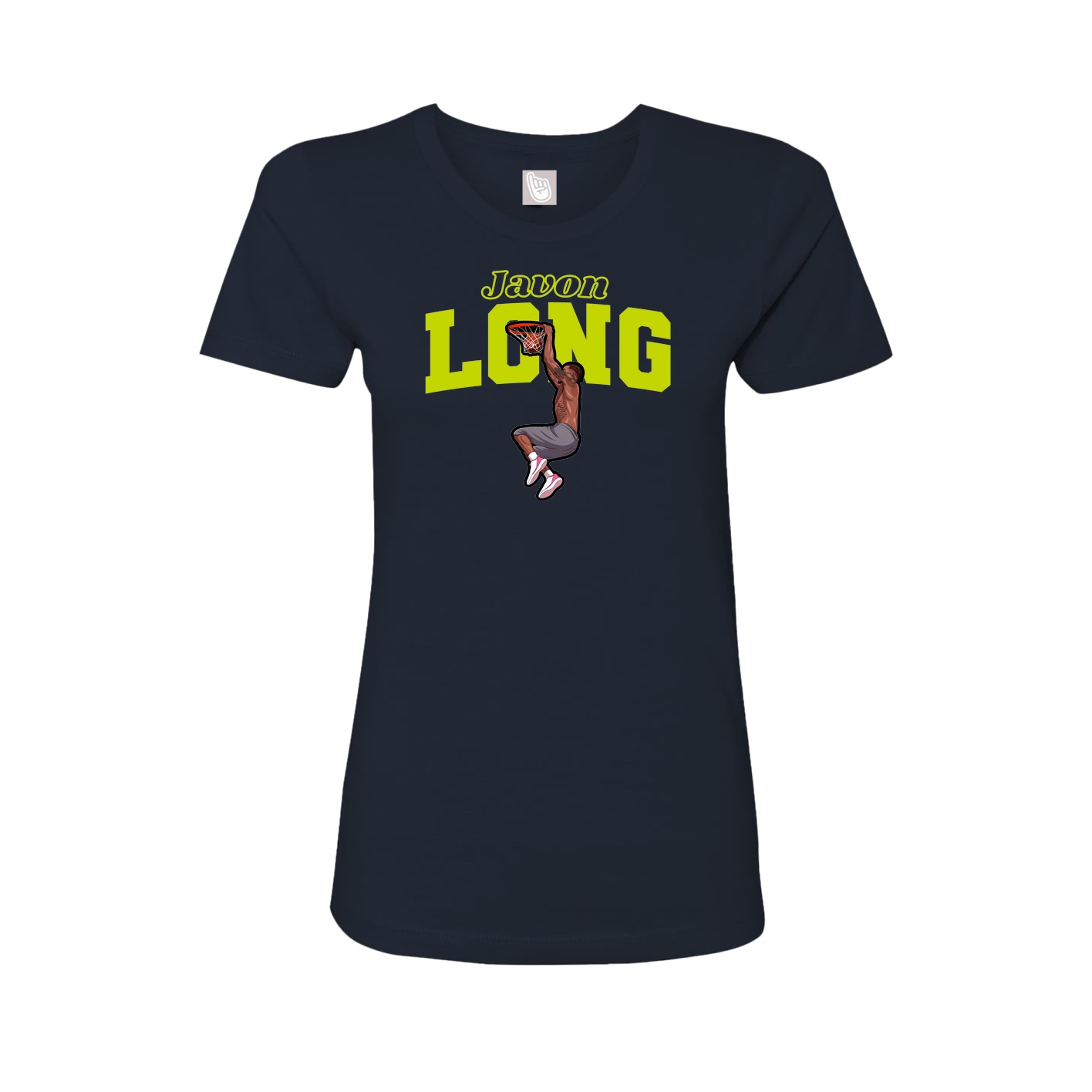 Fitted Women's Tee — Name Arch in Navy