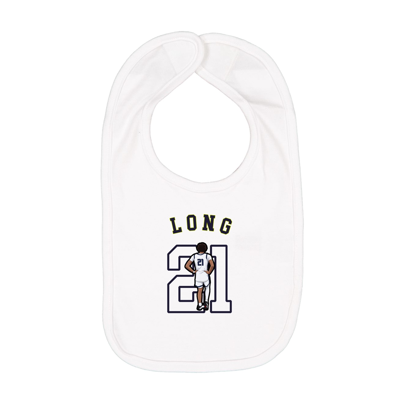 Infant Bib — Shirsey Arch in White
