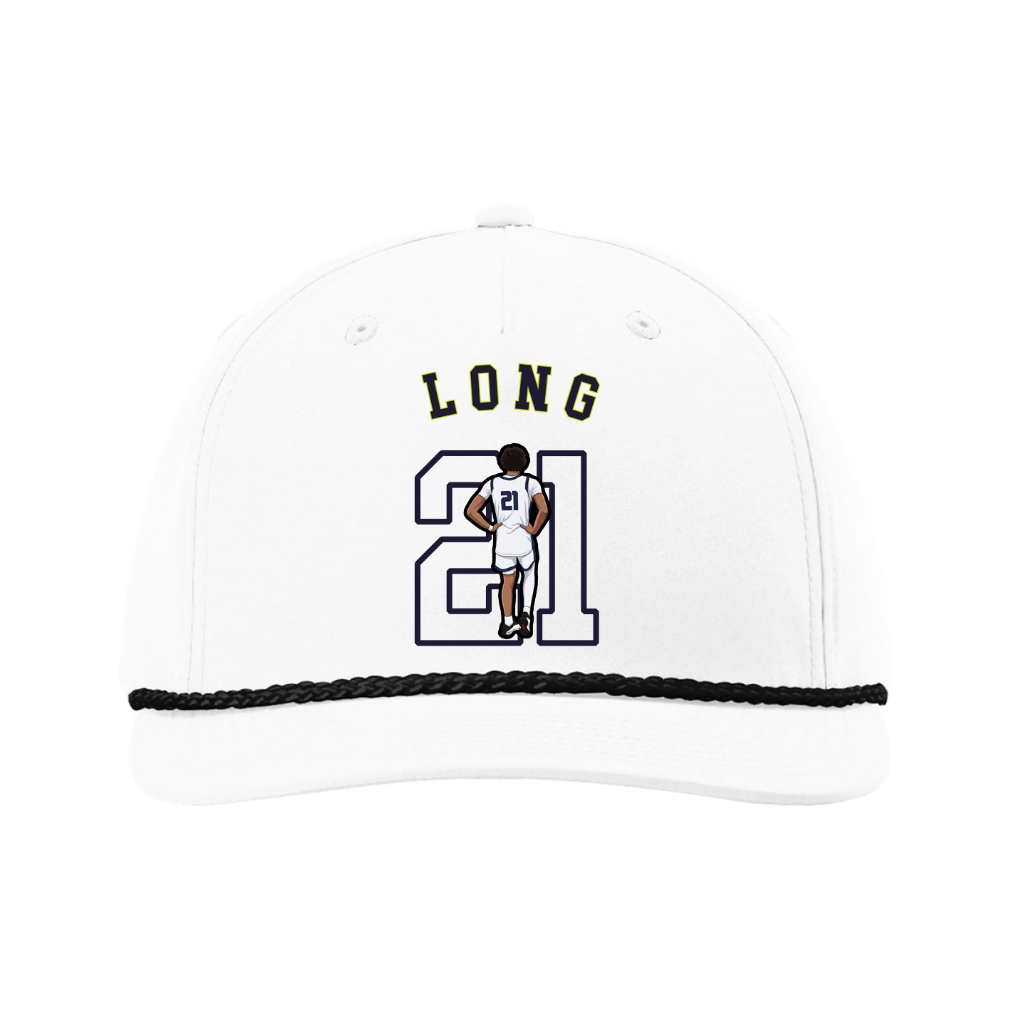 Five-Panel Classic Rope Cap — Shirsey Arch in White
